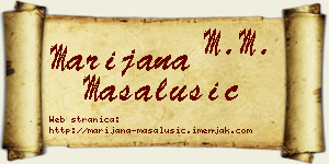 Marijana Masalušić vizit kartica
